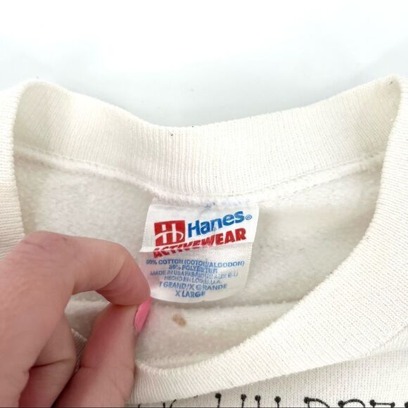 Vintage 90s Very Special Granny grandchildren Crewneck patchwork quilting XL - Picture 8 of 9